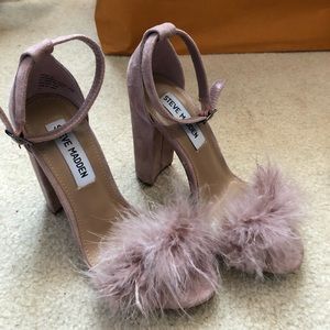 Steve Madden Pink Fluffy Heels